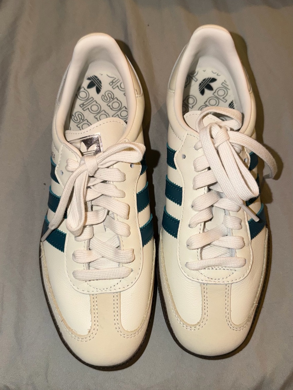adidas Samba OG Cloud White Legacy Teal Sneakers